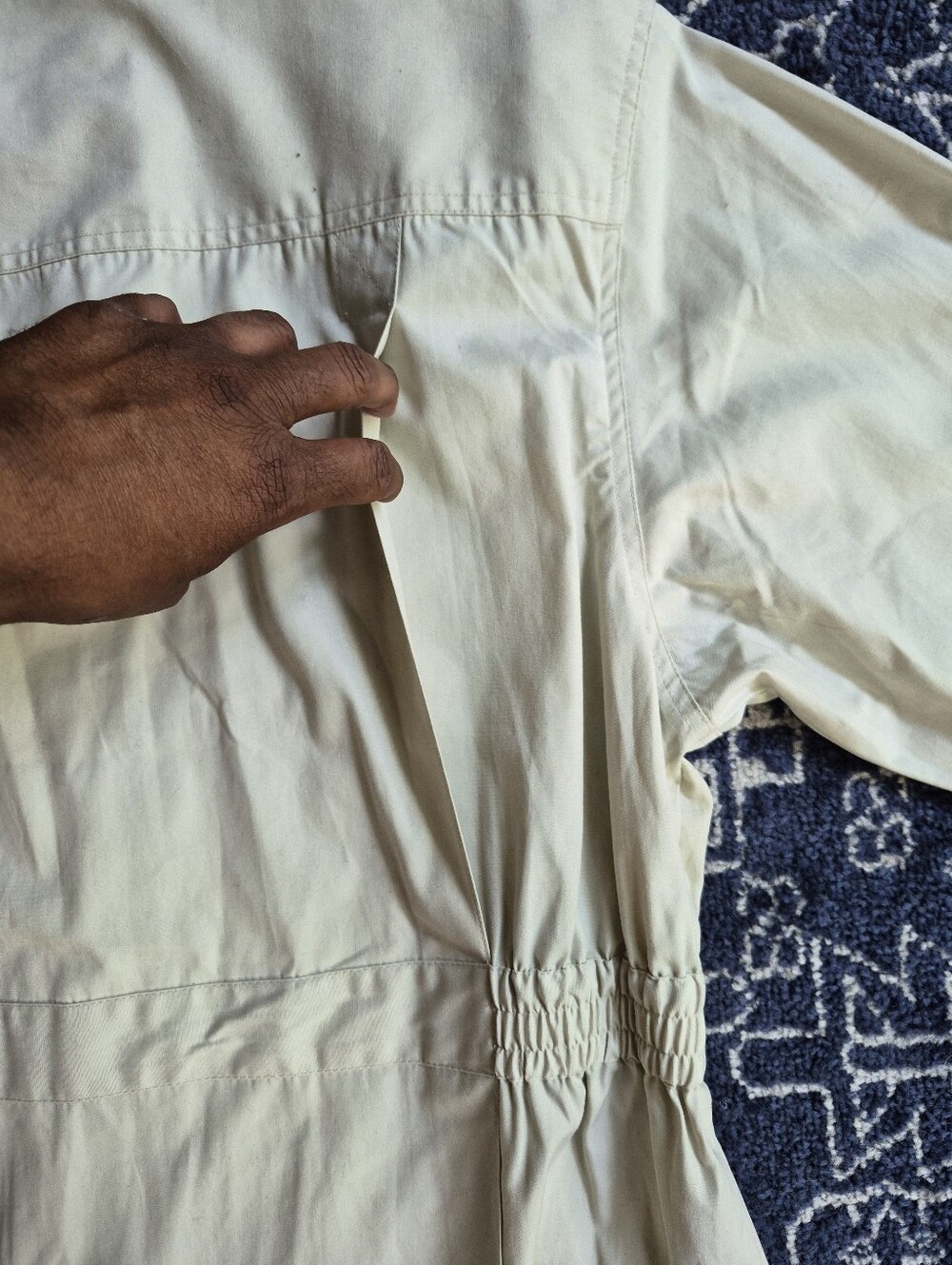 Vintage 1980s Haband Safari Jacket, RollUp Sleeves, Full Rear Side Pleats, MINT! - Picture 12 of 16